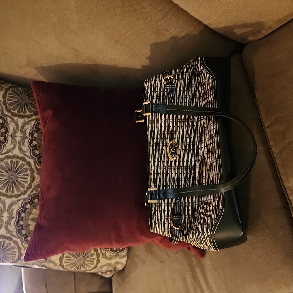 Etienne Aigner straw and leather handbag - Picture 5 of 13